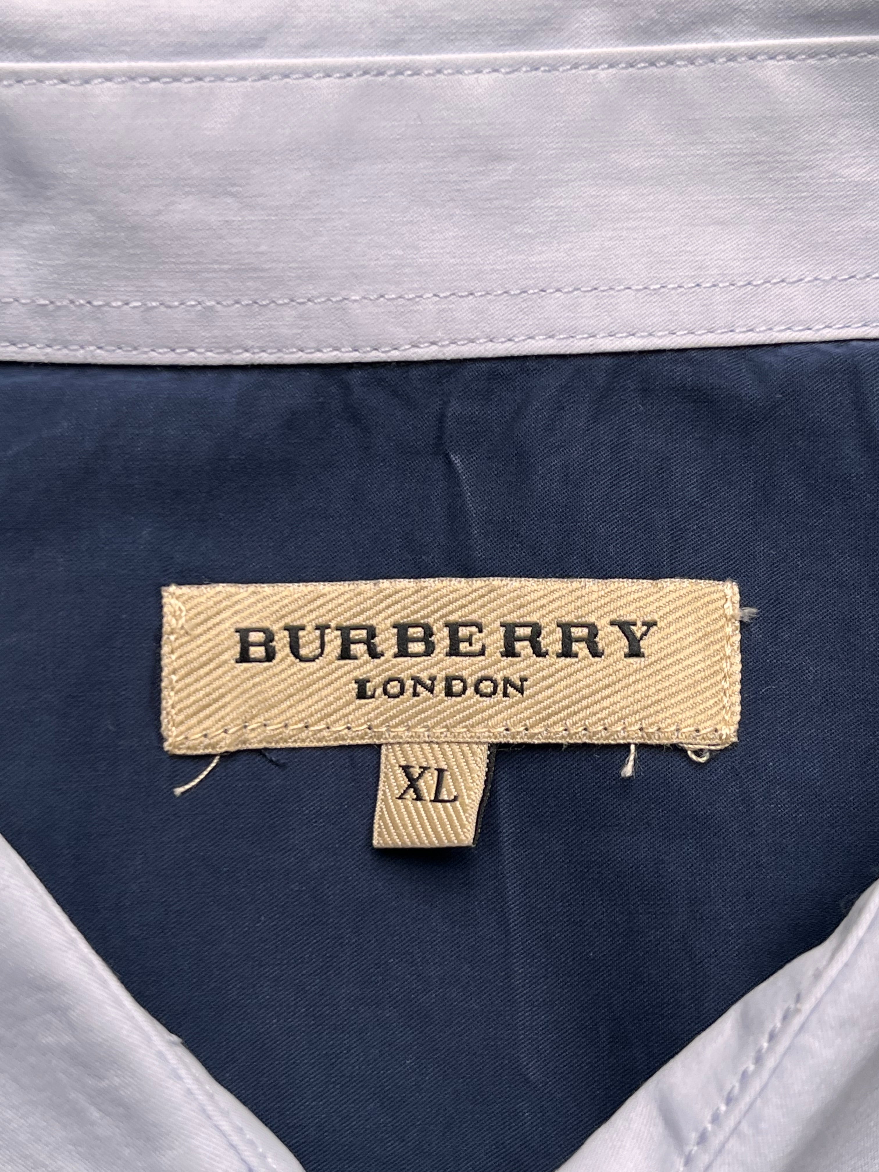 Burberry London Navy Blue Button Down Shirt - L
