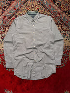 Tommy Hilfiger Slim Fit Vertical Striped Button Down Shirt - L
