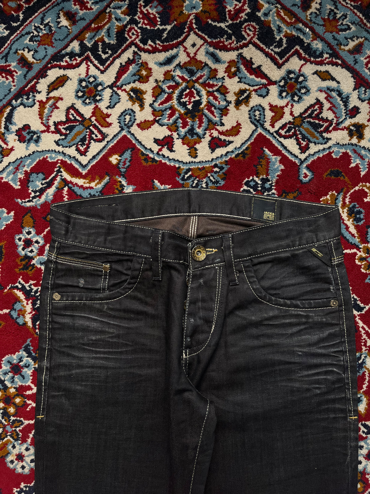 Jack & Jones Gate One New Deep Smart Dark Washed Straight Fit Jeans - 32
