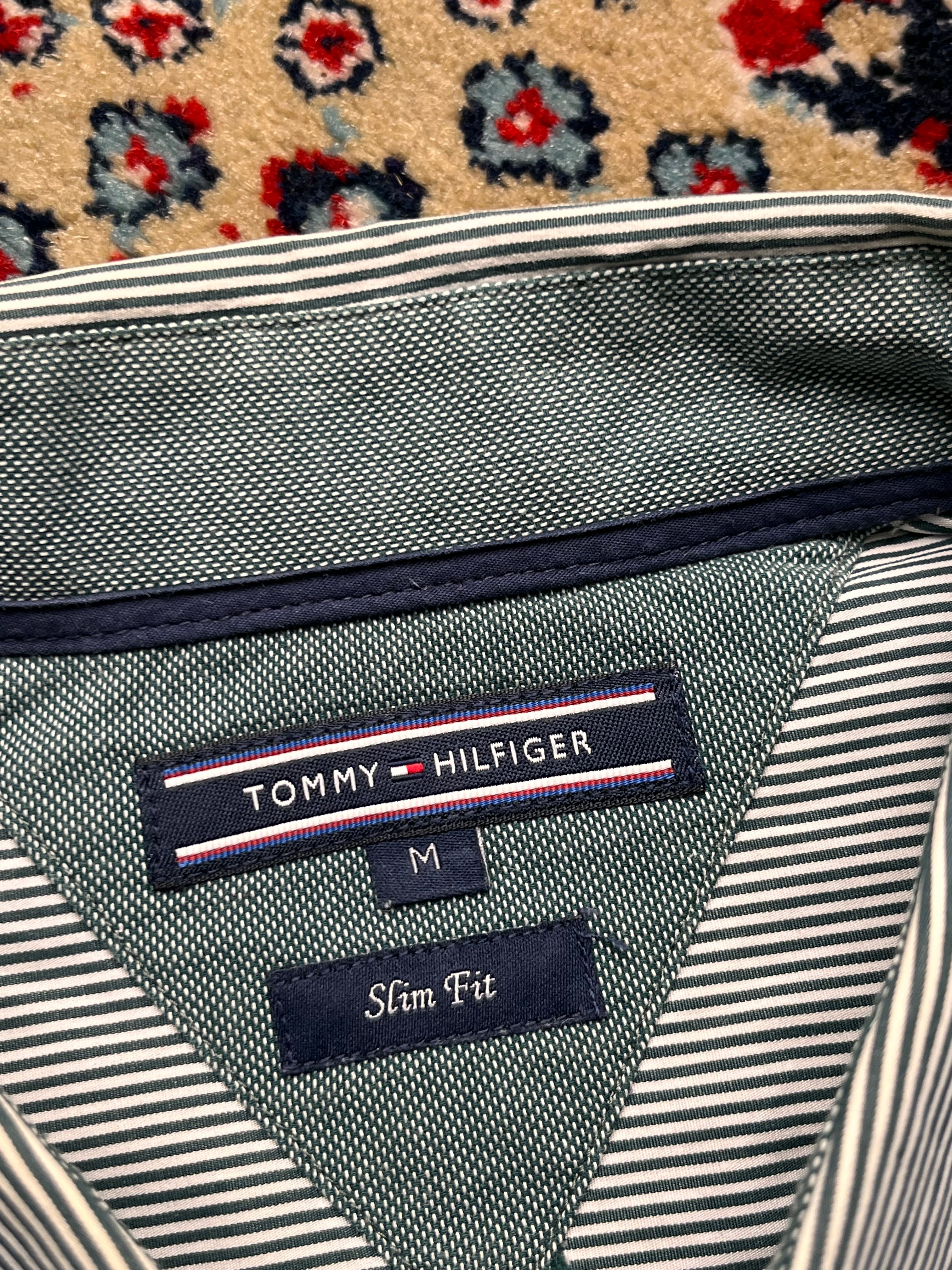 Tommy Hilfiger Slim Fit Vertical Striped Button Down Shirt - L