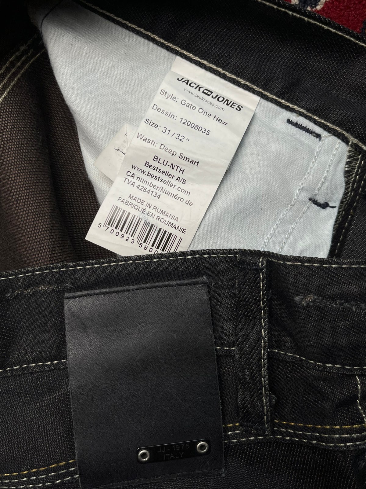 Jack & Jones Gate One New Deep Smart Dark Washed Straight Fit Jeans - 32