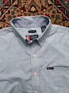 Chaps by RALPH LAUREN Light Blue Tattersall Plaid Checked  Button Down Shirt - L
