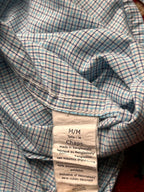 Chaps by RALPH LAUREN Light Blue Tattersall Plaid Checked  Button Down Shirt - L