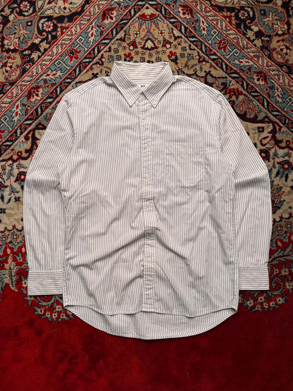 Uniqlo Striped Cotton Casual BUTTON DOWN SHIRT - M