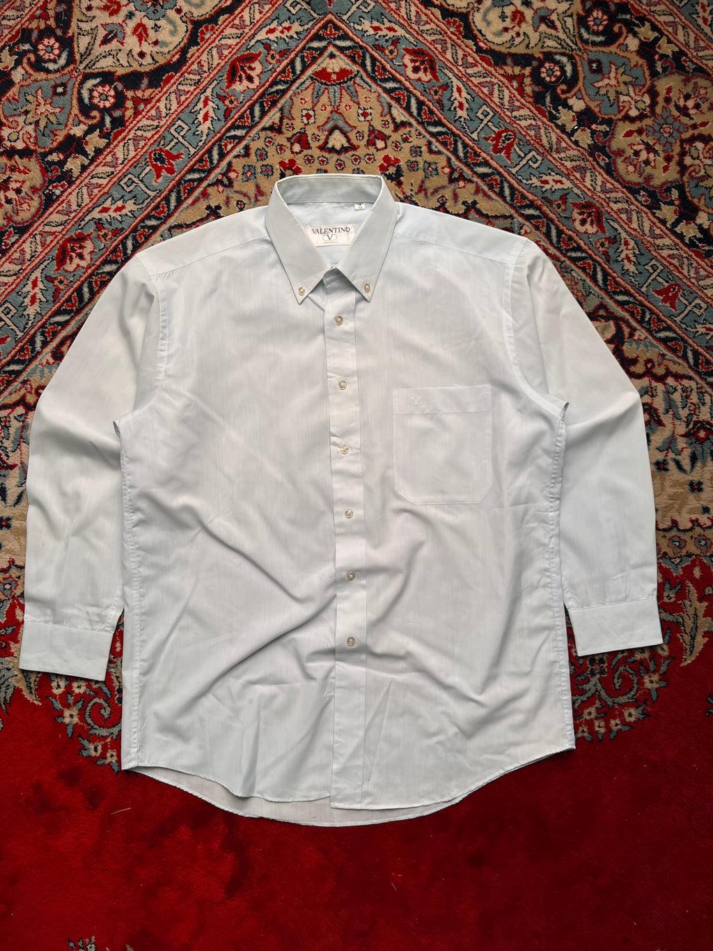 Vintage Valentino Chemises Light Blue Soft Cotton BUTTON DOWN SHIRT - S