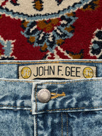Vintage John F. Gee Acid Washed High Waisted Straight Fit Jeans - 36