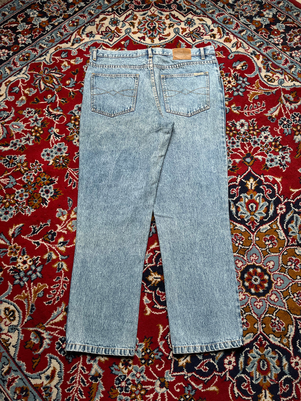 Vintage John F. Gee Acid Washed High Waisted Straight Fit Jeans - 36