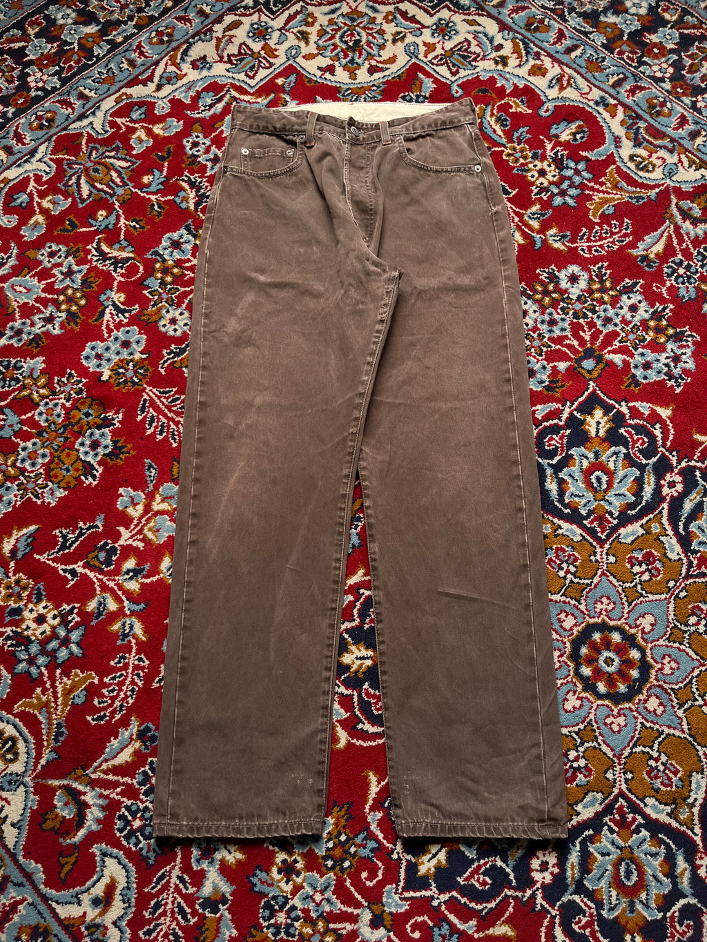 Vintage Levis Performance Faded Brown Straight Fit Jeans - 28