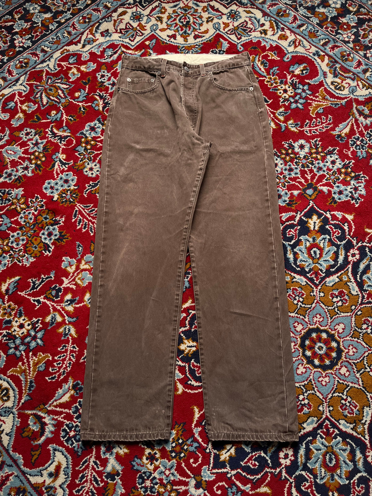 Vintage Levis Performance Faded Brown Straight Fit Jeans - 28
