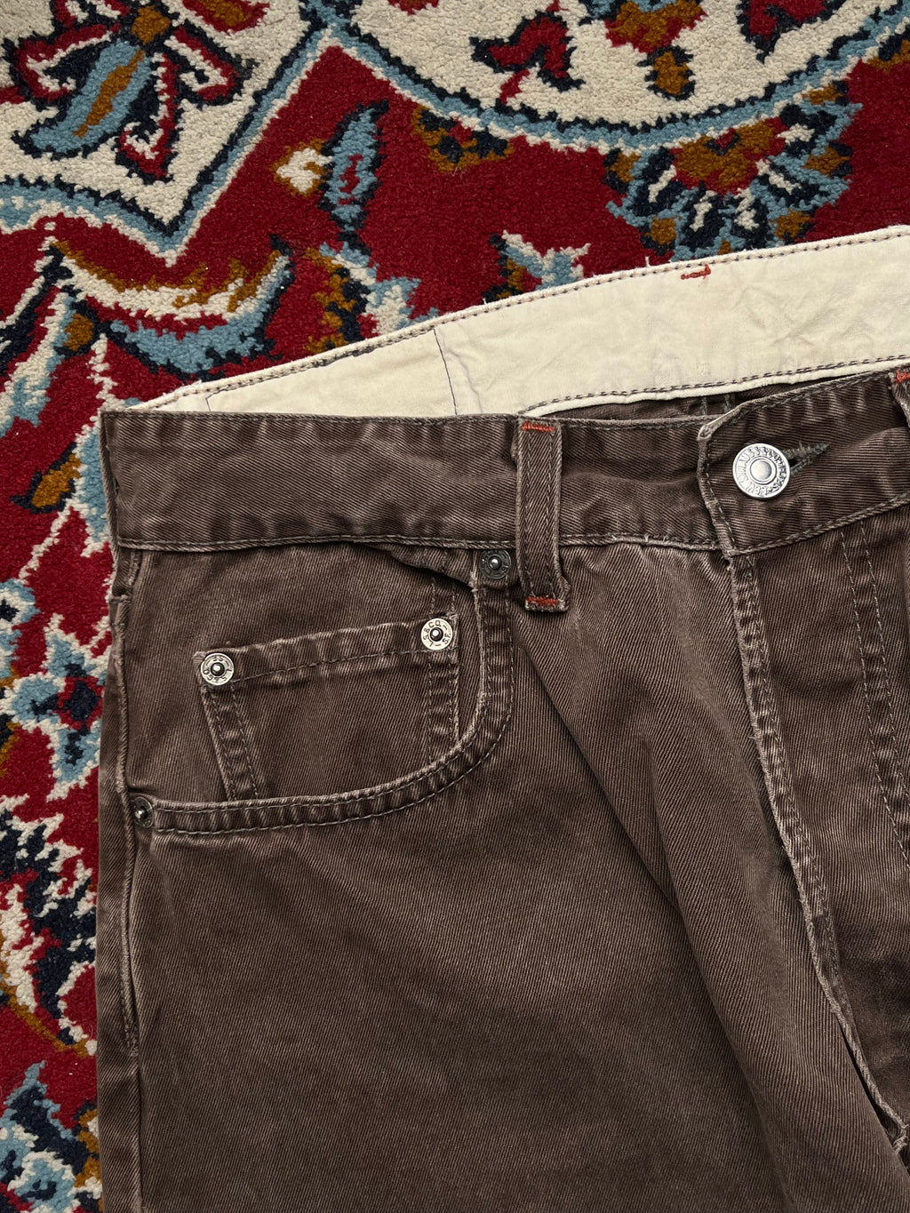 Vintage Levis Performance Faded Brown Straight Fit Jeans - 28