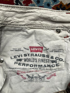 Vintage Levis Performance Faded Brown Straight Fit Jeans - 28