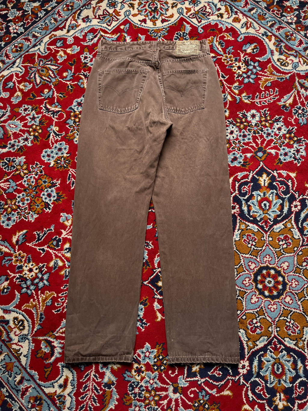 Vintage Levis Performance Faded Brown Straight Fit Jeans - 28