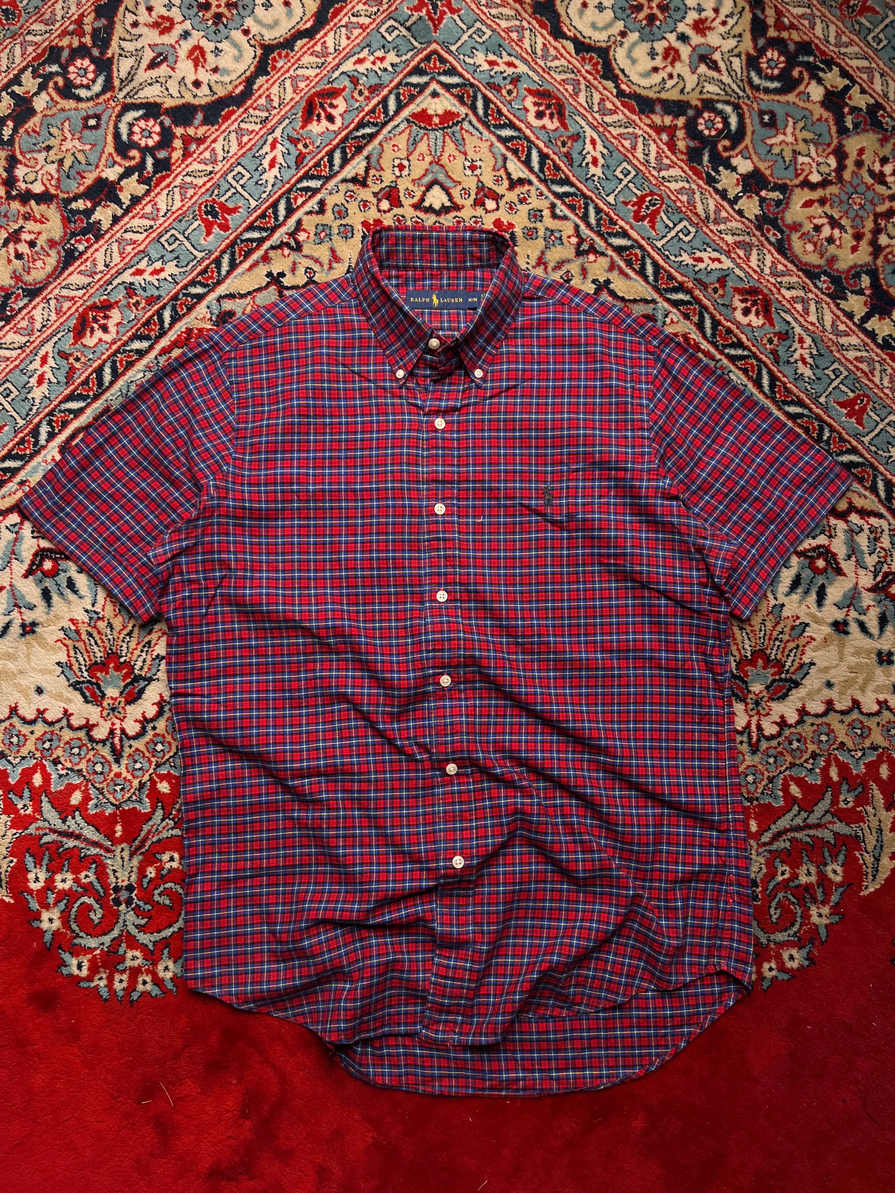 Ralph Lauren Plaid Check Cotton Casual BUTTON DOWN SHIRT - L