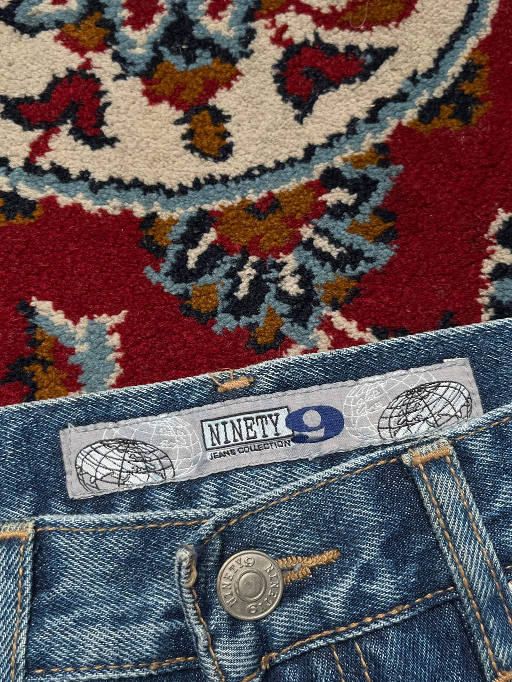 Vintage Ninety 9 Heavyweight Medium Washed Straight Fit Jeans - 30