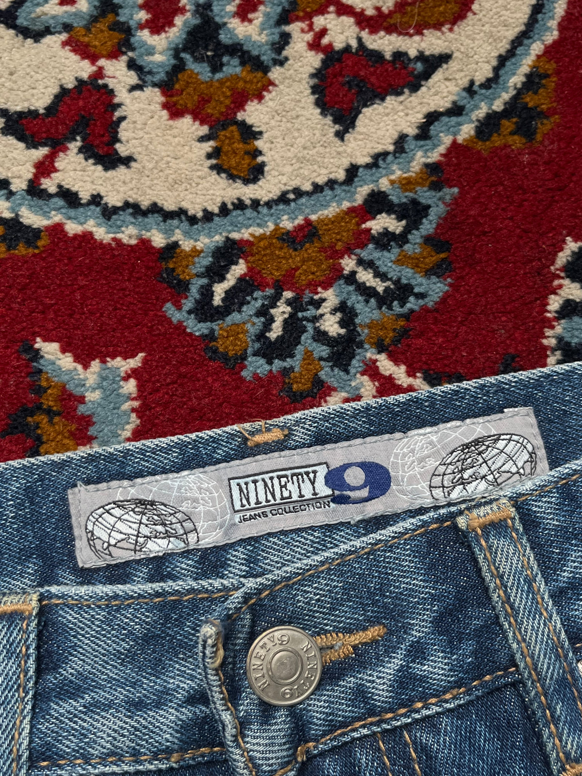 Vintage Ninety 9 Heavyweight Medium Washed Straight Fit Jeans - 30
