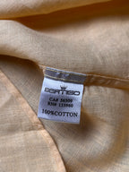 BERTIGO Yellow Textured Cotton BUTTON DOWN SHIRT - M
