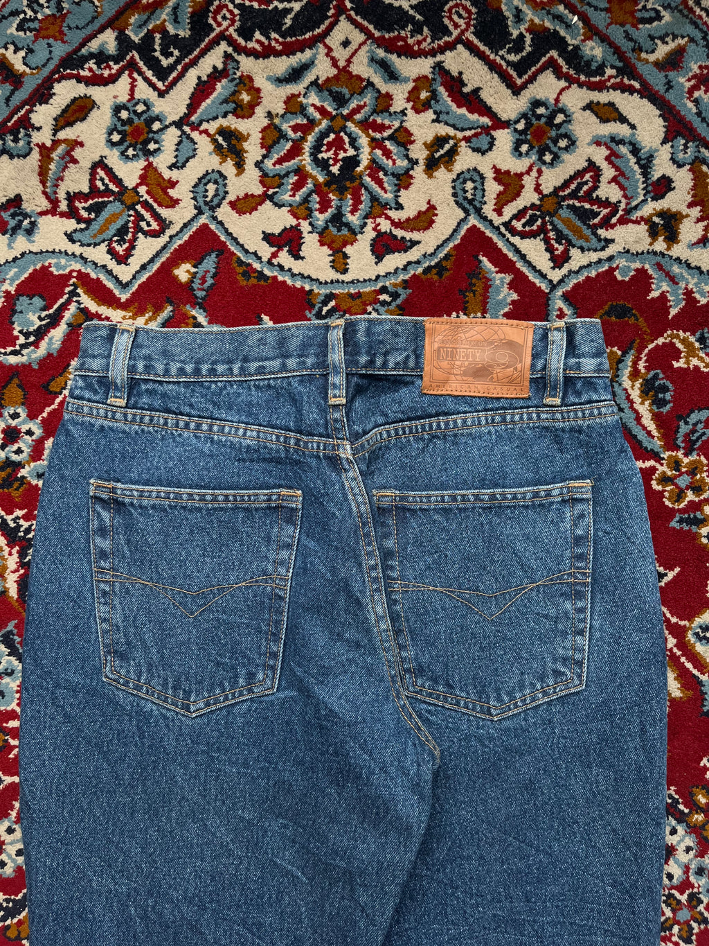 Vintage Ninety 9 Heavyweight Medium Washed Straight Fit Jeans - 30