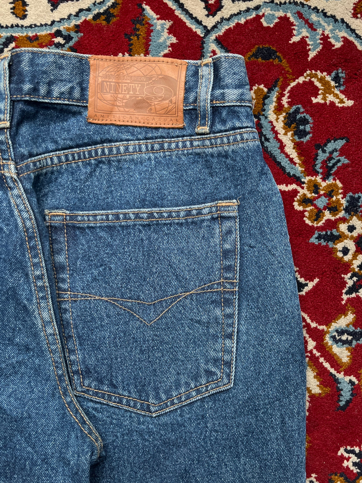Vintage Ninety 9 Heavyweight Medium Washed Straight Fit Jeans - 30