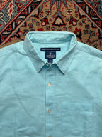 OLD NAVY Light Blue Regular Fit Linen Blend Button Down Shirt - XL