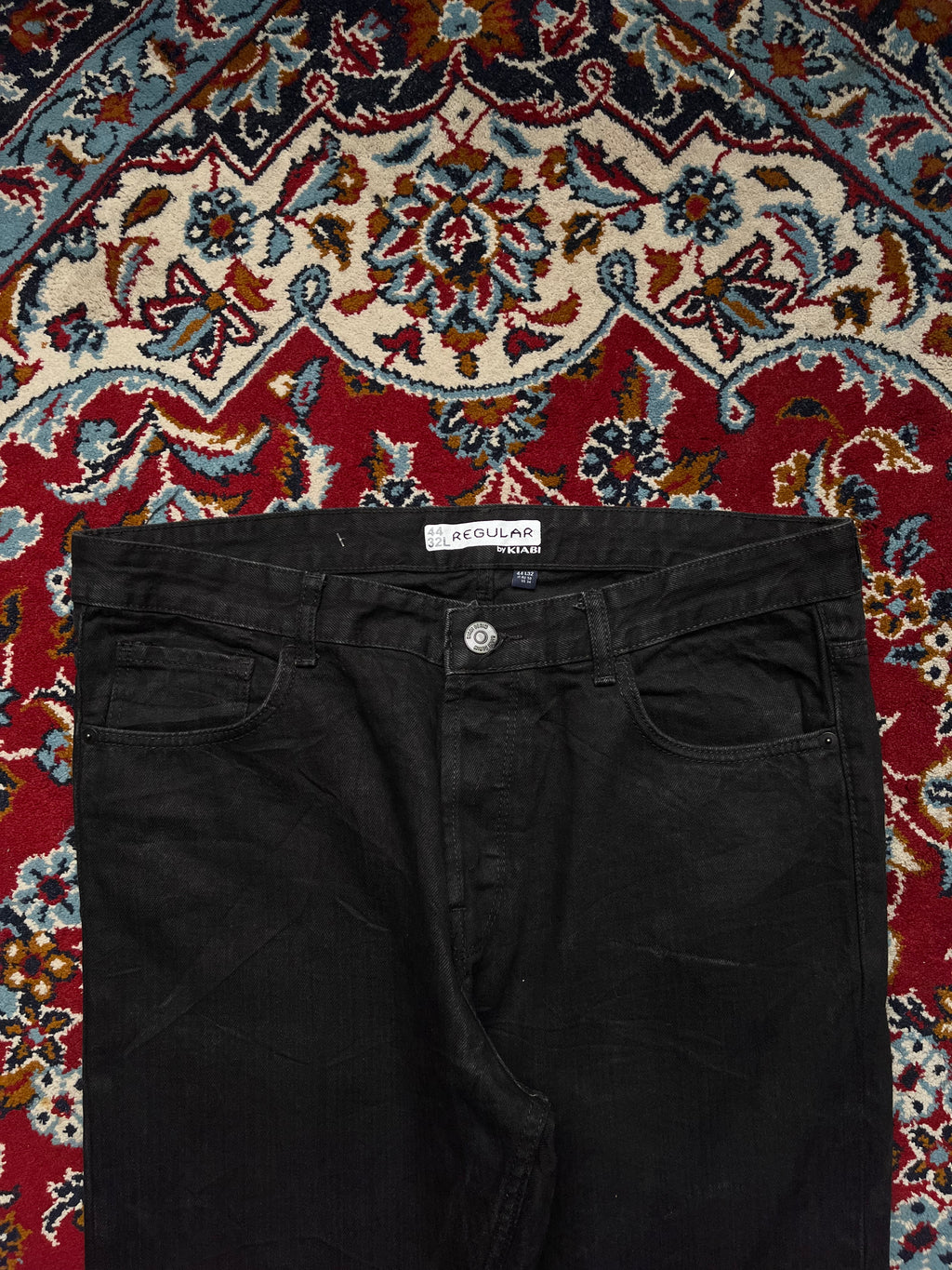 Kiabi Washed Black Straight Fit Jeans - 36