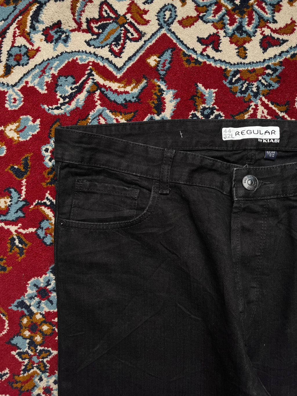 Kiabi Washed Black Straight Fit Jeans - 36