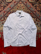 MASSIMO DUTTI Light Blue Easy Iron Italian Fabric Button Down Shirt - L