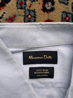 MASSIMO DUTTI Light Blue Easy Iron Italian Fabric Button Down Shirt - L