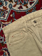 Vintage Levi's 615 Orange Tab Khaki Tan Straight Fit Jeans - 32