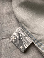 LACOSTE White Regular Fit Linen Button Down Shirt - L