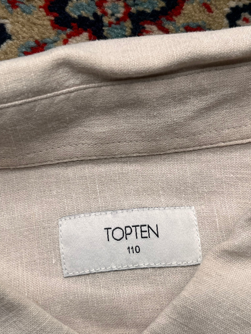 TOPTEN Beige Linen Button Down Shirt - XL