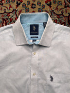 U.S. Polo Assn. Slim Fit Micro Geometric Print BUTTON DOWN SHIRT - M