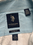 U.S. Polo Assn. Slim Fit Micro Geometric Print BUTTON DOWN SHIRT - M