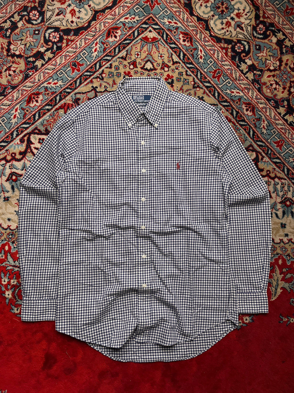 Polo Ralph Lauren Custom Fit Gingham BUTTON DOWN SHIRT - L