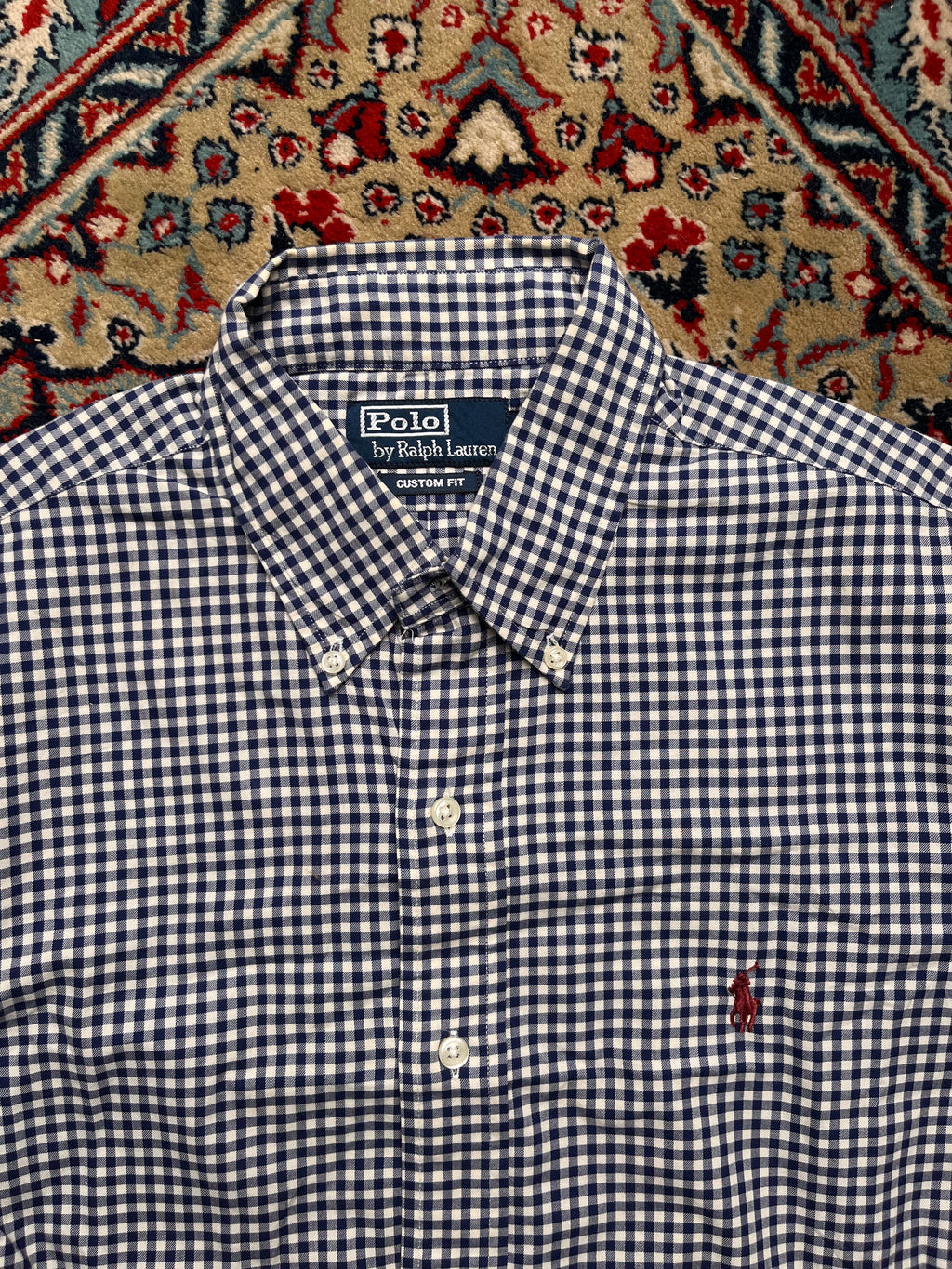 Polo Ralph Lauren Custom Fit Gingham BUTTON DOWN SHIRT - L