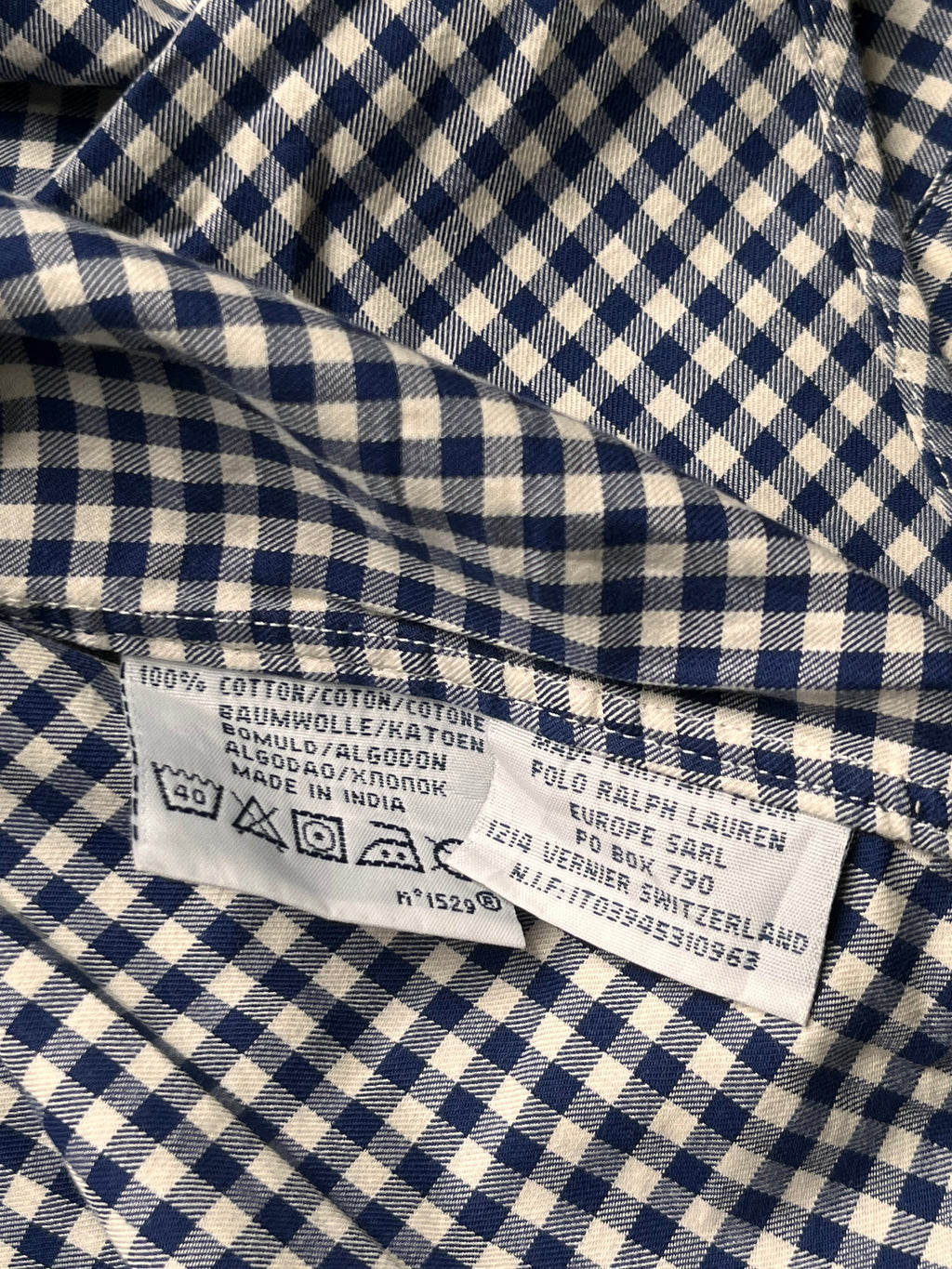 Polo Ralph Lauren Custom Fit Gingham BUTTON DOWN SHIRT - L