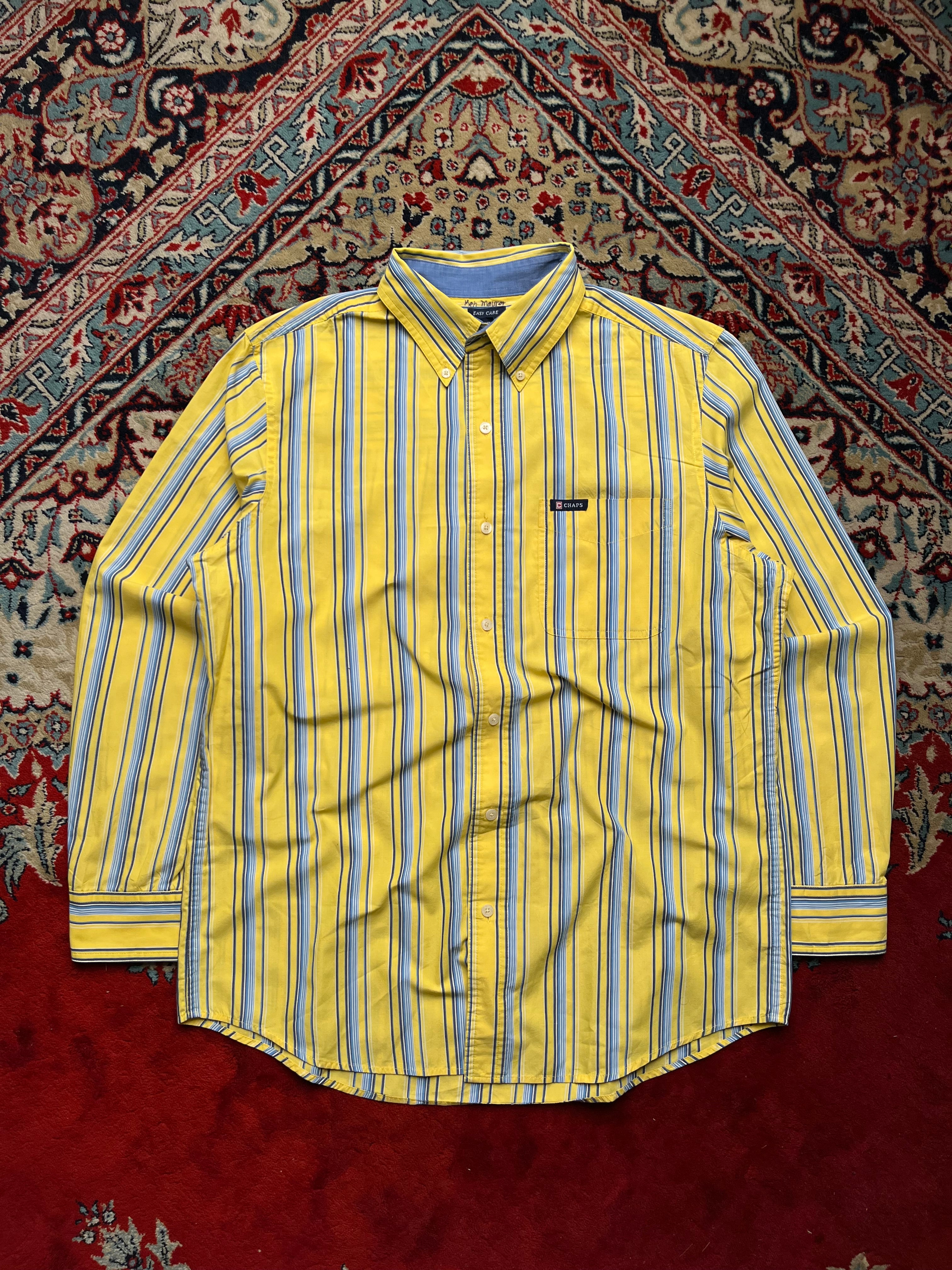 CHAPS by RALPH LAUREN Vertical Stripe BUTTON DOWN SHIRT - M