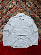 PERRY ELLIS Light Blue Linen Blend BUTTON DOWN SHIRT - XL