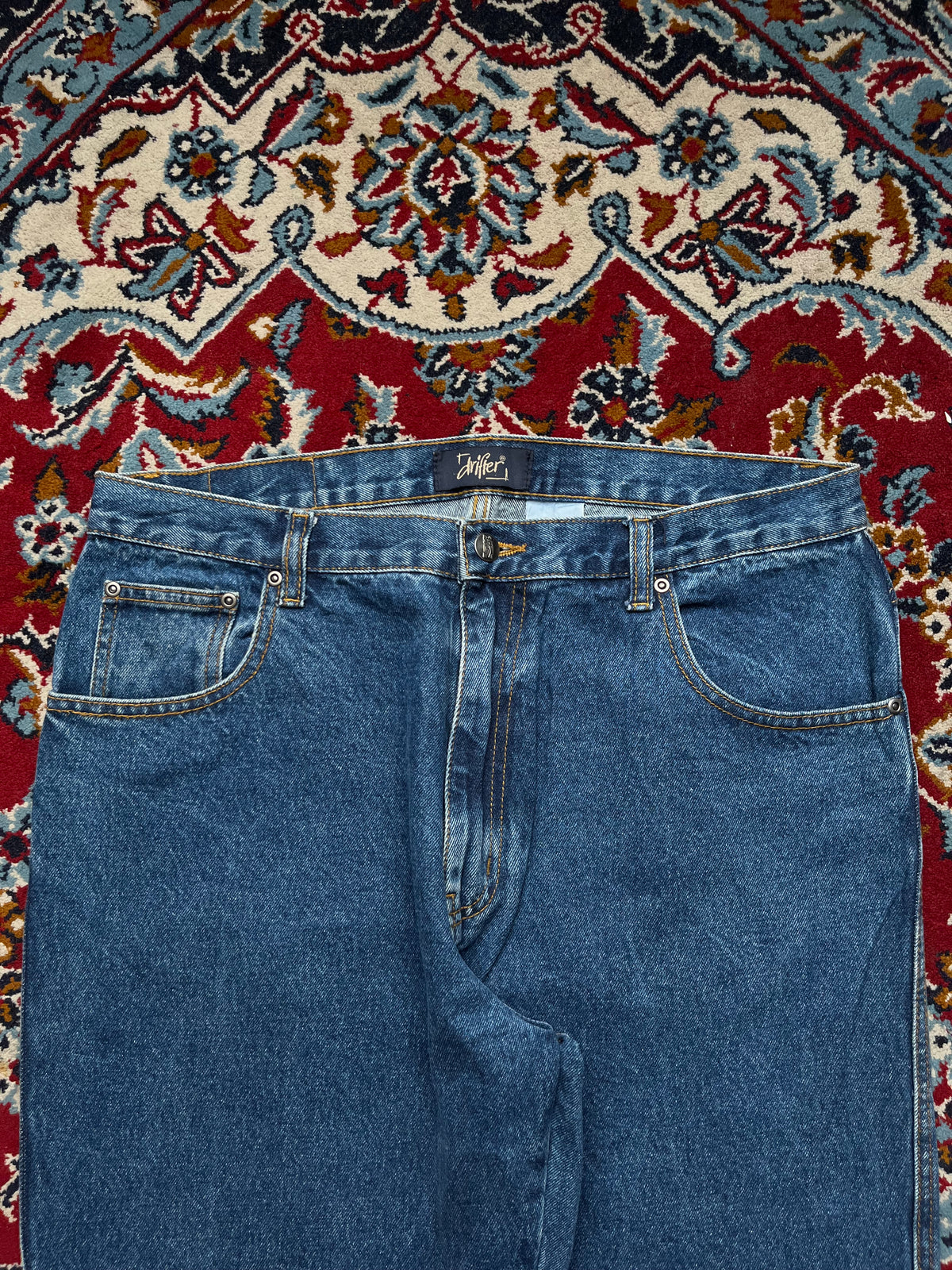 Vintage Driffer Medium Washed Baggy Fit Jeans - 34