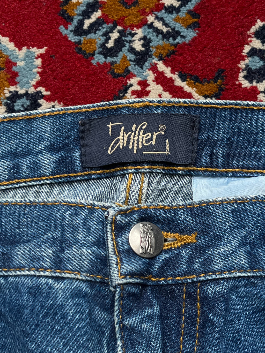 Vintage Driffer Medium Washed Baggy Fit Jeans - 34