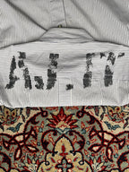 ARMANI JEANS Striped Logo Back Pearl BUTTON DOWN SHIRT - L