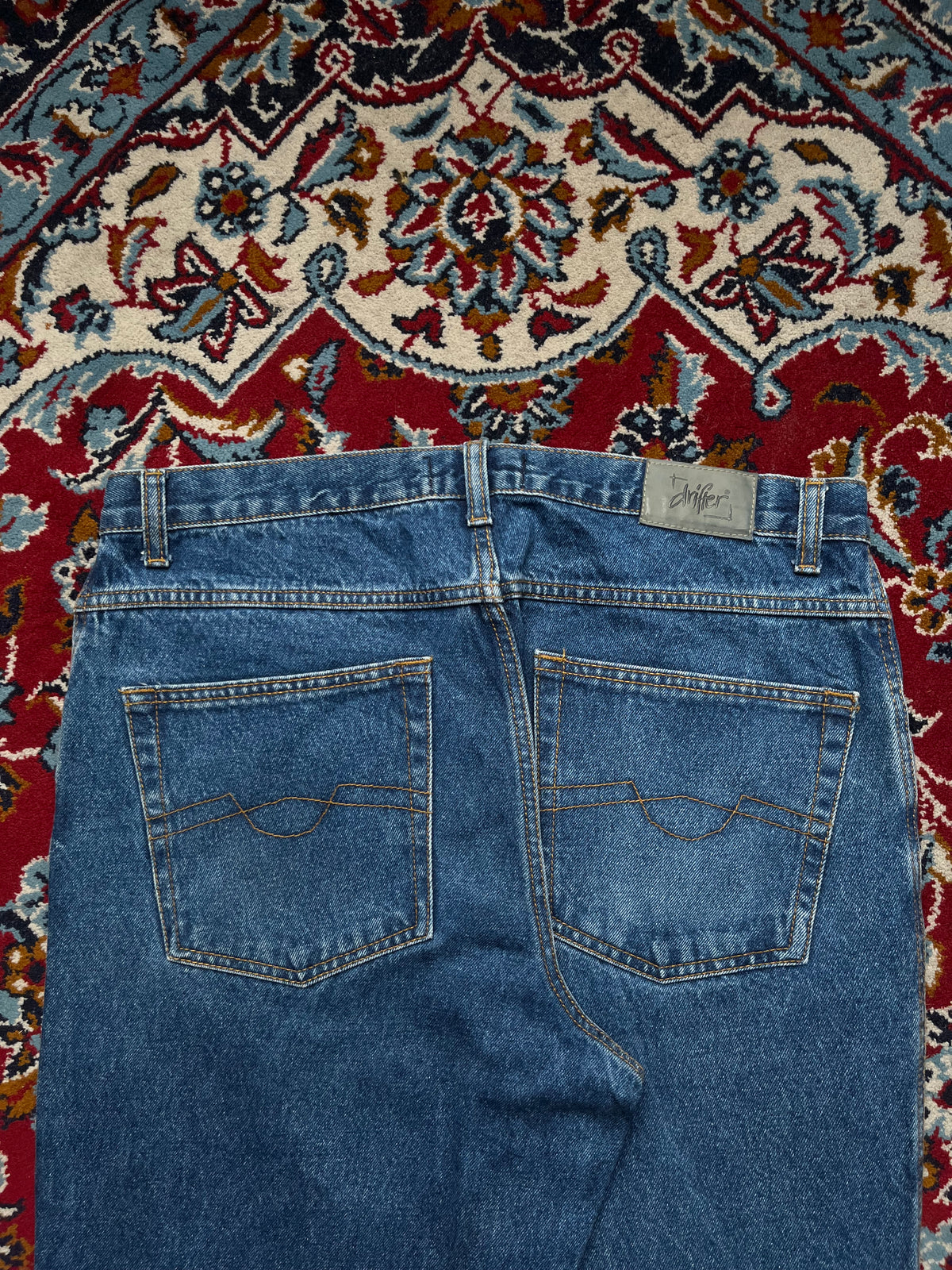 Vintage Driffer Medium Washed Baggy Fit Jeans - 34