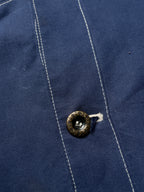 Vintage Navy Blue Western Contrast Stitch Bomber Jacket - M