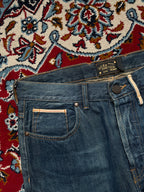 Sicko Nineteen Cinch Back Selvedge Detail Straight Fit Jeans - 32