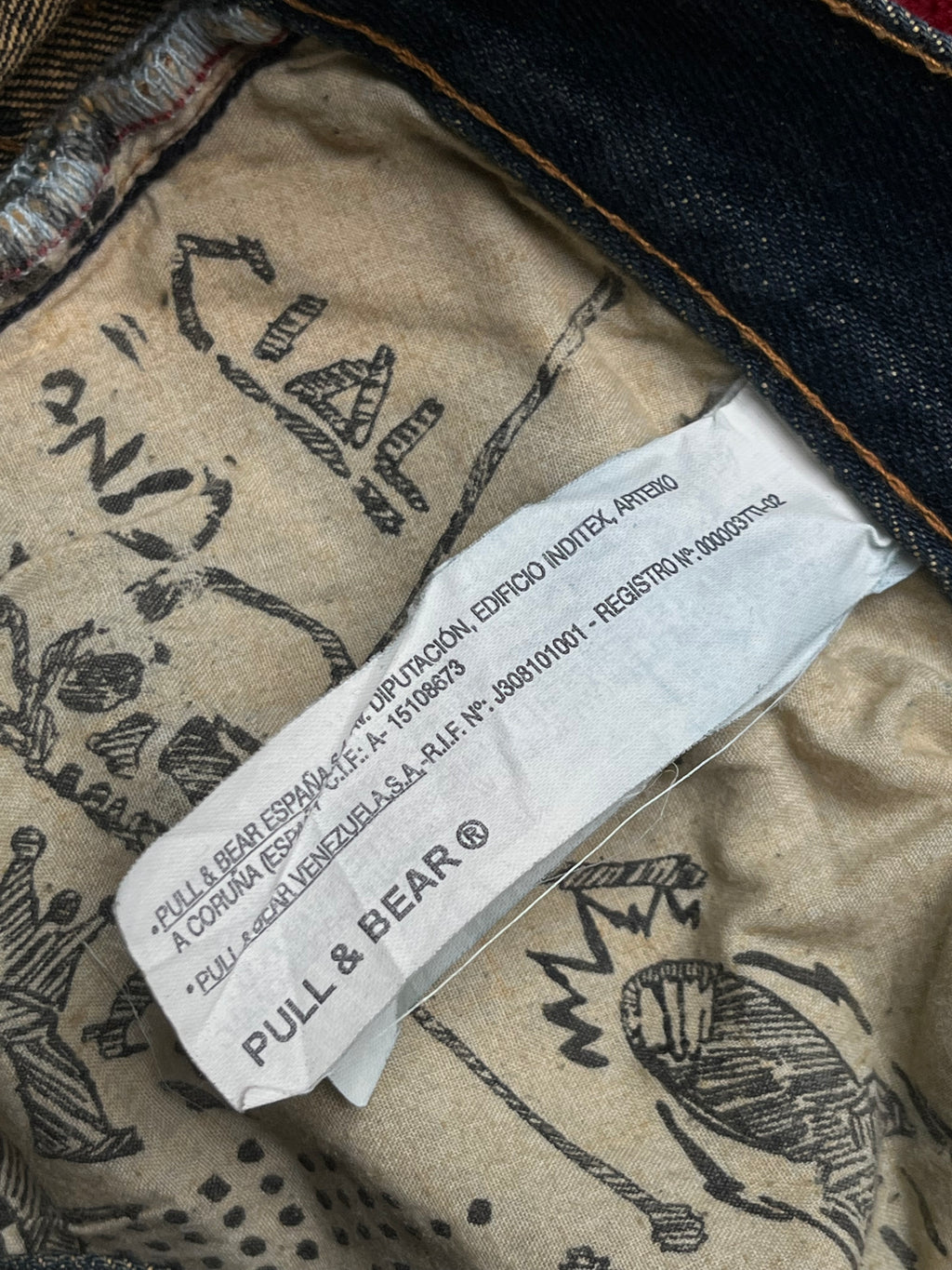 Sicko Nineteen Cinch Back Selvedge Detail Straight Fit Jeans - 32