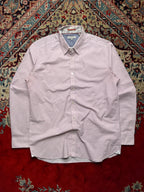 TED BAKER Geometric Floral Print Cotton Point Collar BUTTON DOWN SHIRT - L