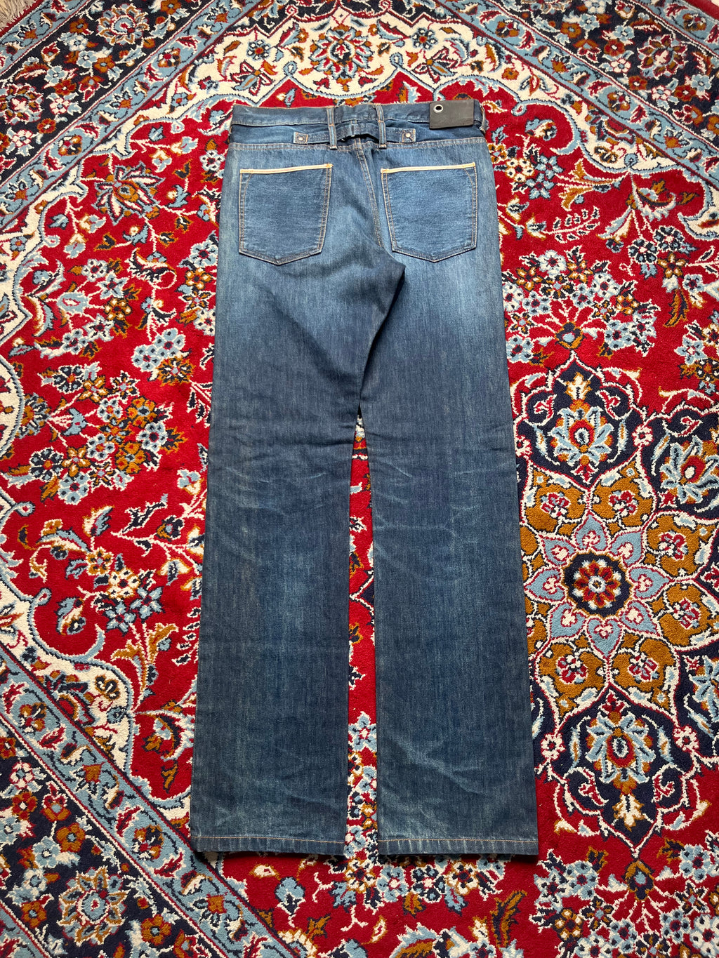 Sicko Nineteen Cinch Back Selvedge Detail Straight Fit Jeans - 32