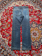 Sicko Nineteen Cinch Back Selvedge Detail Straight Fit Jeans - 32