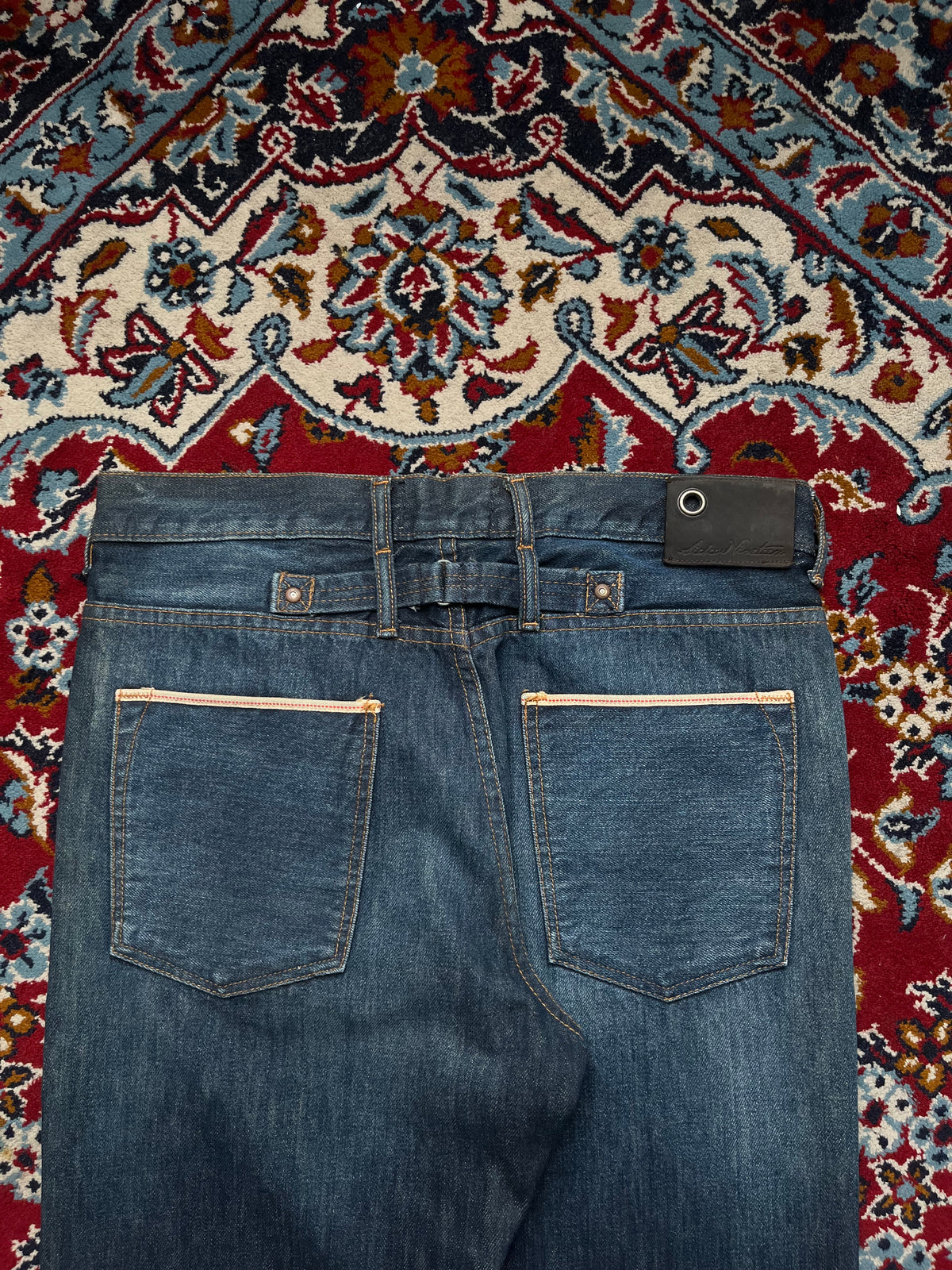 Sicko Nineteen Cinch Back Selvedge Detail Straight Fit Jeans - 32