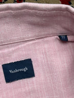 VANBROUGH Pink Linen Spread Collar BUTTON DOWN SHIRT - L