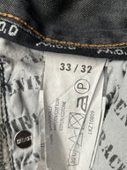 M.O.D Miracle of Denim Faded Black Contrast Stitch Straight Fit Jeans - 34